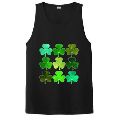 Lucky Clover Green Shamrock Irish Funny st patricks day PosiCharge Competitor Tank