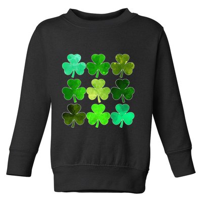 Lucky Clover Green Shamrock Irish Funny st patricks day Toddler Sweatshirt