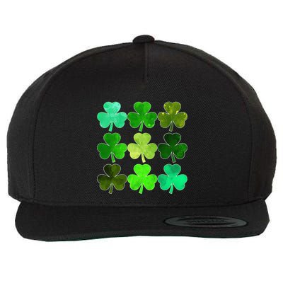 Lucky Clover Green Shamrock Irish Funny st patricks day Wool Snapback Cap