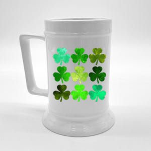 Lucky Clover Green Shamrock Irish Funny st patricks day Beer Stein