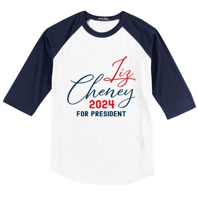 Liz Cheney Gift For President 2024 Usa Election Liz 24 Gift Baseball Sleeve Shirt