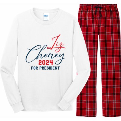 Liz Cheney Gift For President 2024 Usa Election Liz 24 Gift Long Sleeve Pajama Set