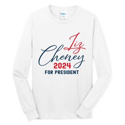 Liz Cheney Gift For President 2024 Usa Election Liz 24 Gift Tall Long Sleeve T-Shirt