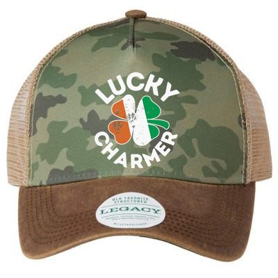 Lucky Charmer Girl Funny St Patricks Day Legacy Tie Dye Trucker Hat