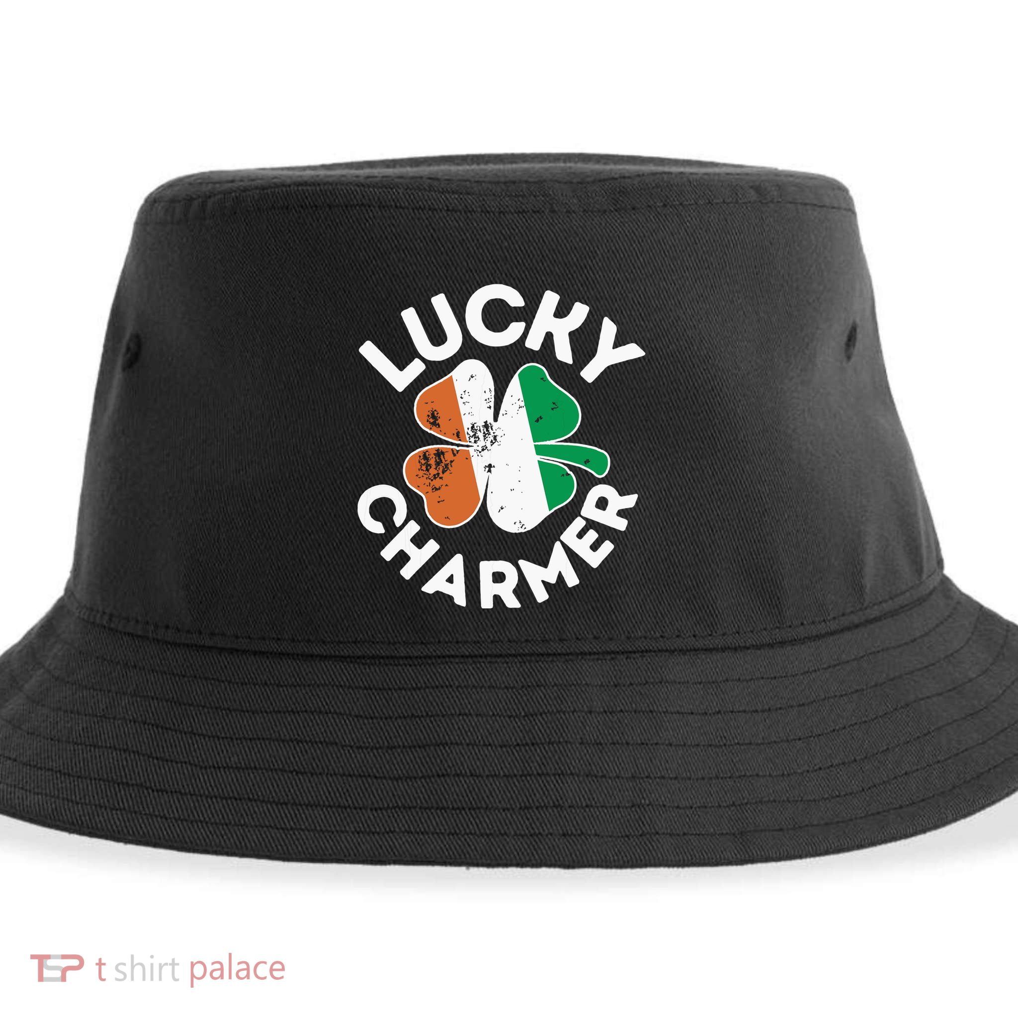 Lucky Charmer Girl Funny St Patricks Day Sustainable Bucket Hat