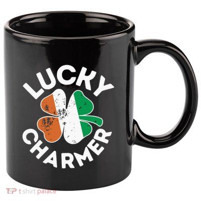 Lucky Charmer Girl Funny St Patricks Day 11oz C Handle Ceramic Mug