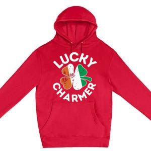 Lucky Charmer Girl Funny St Patricks Day Premium Pullover Hoodie