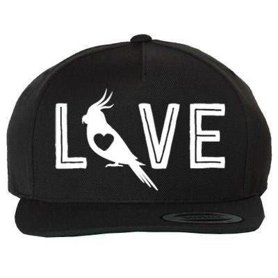 Love Cockatiel Gifts For Wo Parrot Gift For Bird Lovers Wool Snapback Cap