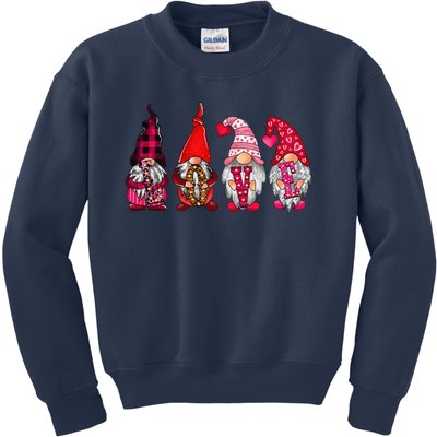 Love Cute Gnomes Happy Valentines Day Funny Gnome Lover Kids Sweatshirt