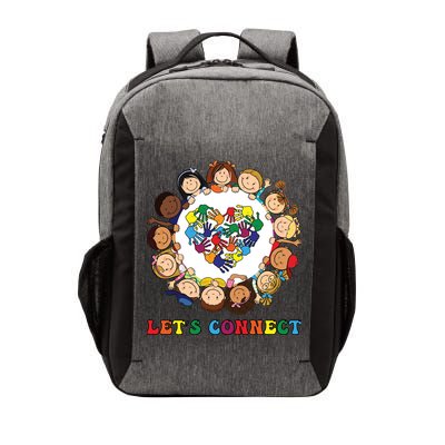 Lets Connect Gift S Tal Health Awareness Gift Vector Backpack