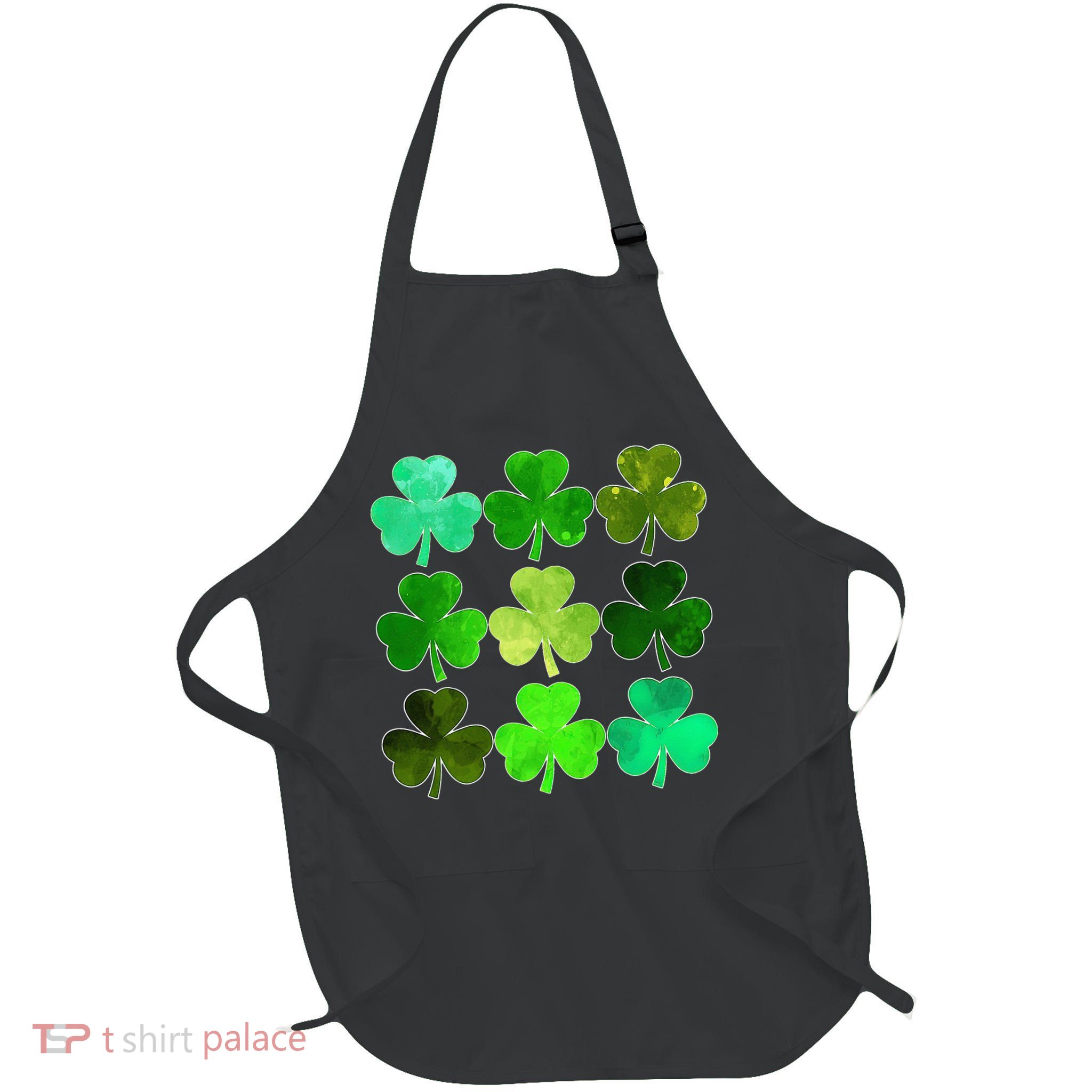 Lucky Clover Green Irish Funny st patricks day Apron