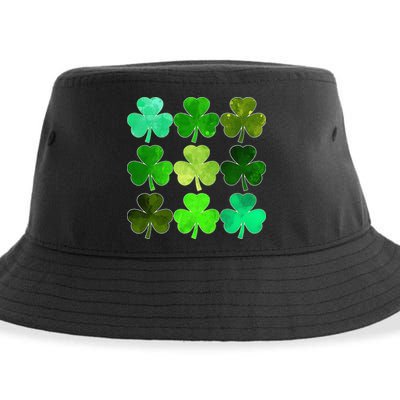 Lucky Clover Green Irish Funny st patricks day Sustainable Bucket Hat