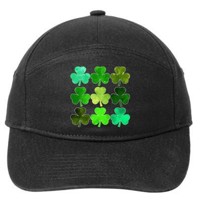 Lucky Clover Green Irish Funny st patricks day 7-Panel Snapback Hat