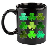 Lucky Clover Green Irish Funny st patricks day 11oz C Handle Ceramic Mug