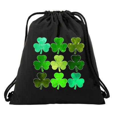 Lucky Clover Green Irish Funny st patricks day Drawstring Bag