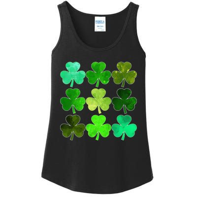 Lucky Clover Green Irish Funny st patricks day Ladies Essential Tank