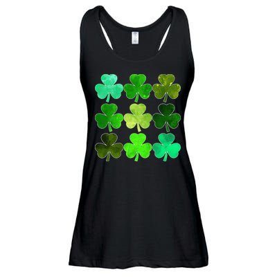 Lucky Clover Green Irish Funny st patricks day Ladies Essential Flowy Tank