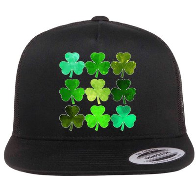 Lucky Clover Green Irish Funny st patricks day Flatbill Hat