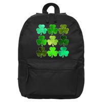 Lucky Clover Green Irish Funny st patricks day 16 in Basic Backpack