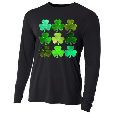 Lucky Clover Green Irish Funny st patricks day Cooling Performance Long Sleeve Crew