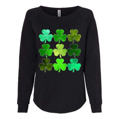 Lucky Clover Green Irish Funny st patricks day Womens California Wash Sweatshirt