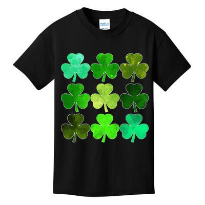 Lucky Clover Green Irish Funny st patricks day Kids T-Shirt
