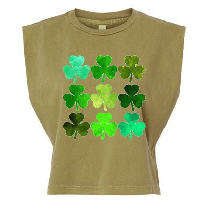 Lucky Clover Green Irish Funny st patricks day Garment-Dyed Women's Muscle Tee