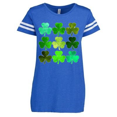 Lucky Clover Green Irish Funny st patricks day Enza Ladies Jersey Football T-Shirt