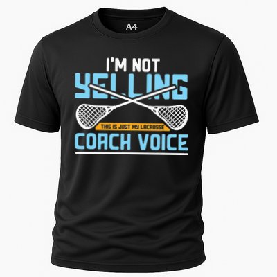 Lacrosse Coach Gift Lax Sticks Funny Coach Voice Performance Shirt