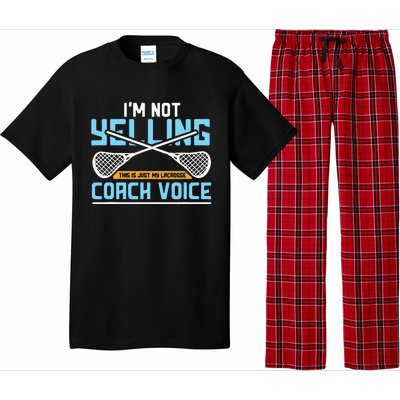 Lacrosse Coach Gift Lax Sticks Funny Coach Voice Pajama Set