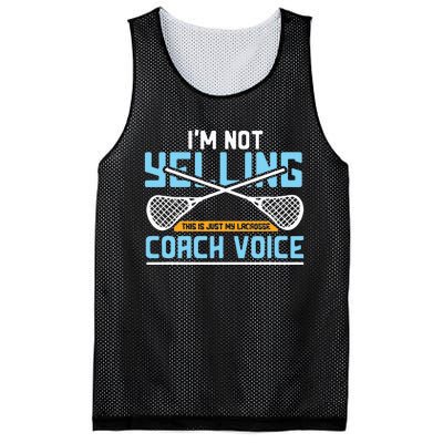 Lacrosse Coach Gift Lax Sticks Funny Coach Voice Mesh Reversible Basketball Jersey Tank