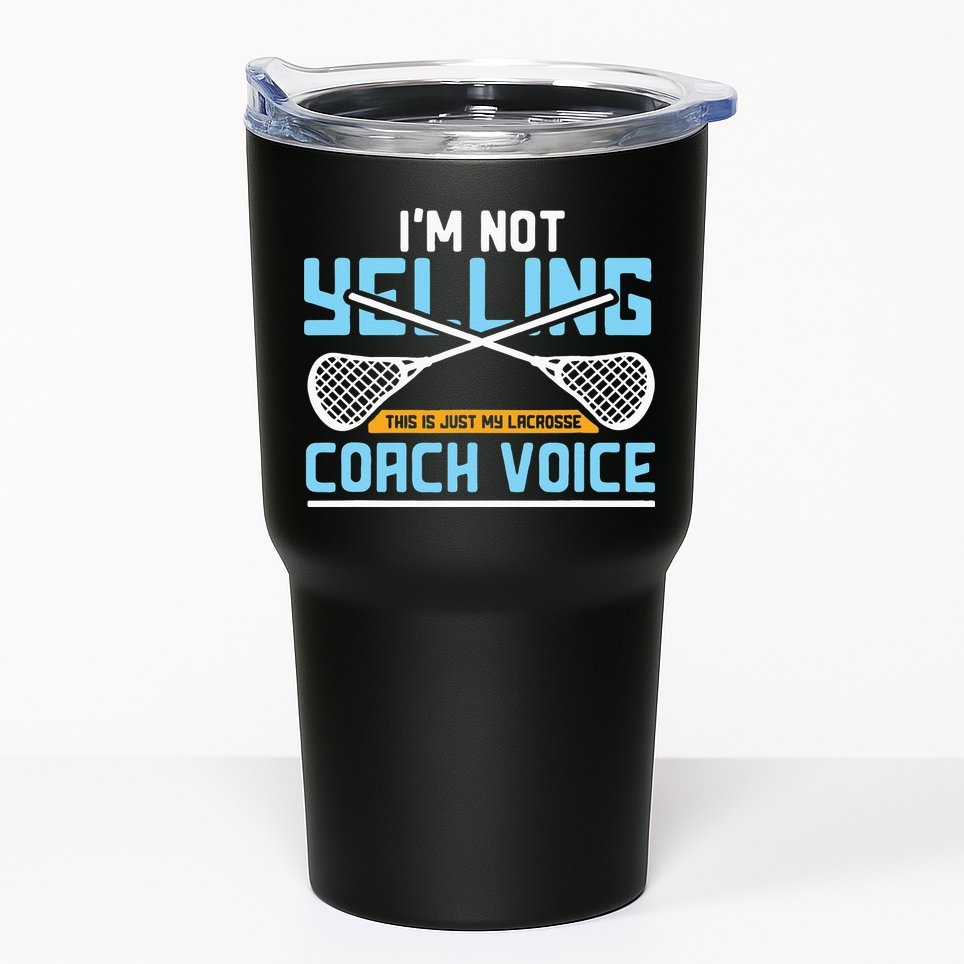 Lacrosse Coach Gift Lax Sticks Funny Coach Voice Tumbler