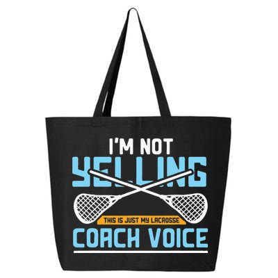 Lacrosse Coach Gift Lax Sticks Funny Coach Voice 25L Jumbo Tote