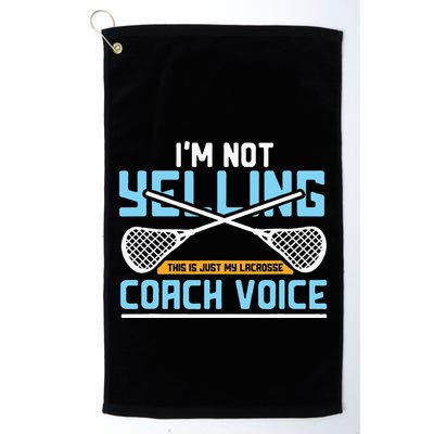 Lacrosse Coach Gift Lax Sticks Funny Coach Voice Golf Towel