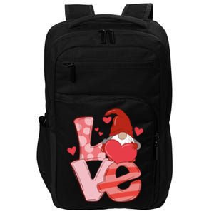 Love Cute Gnome Valentines Day Heart Impact Tech Backpack