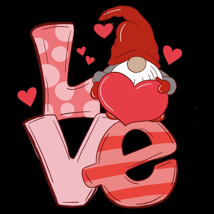 Love Cute Gnome Valentines Day Heart Backpack