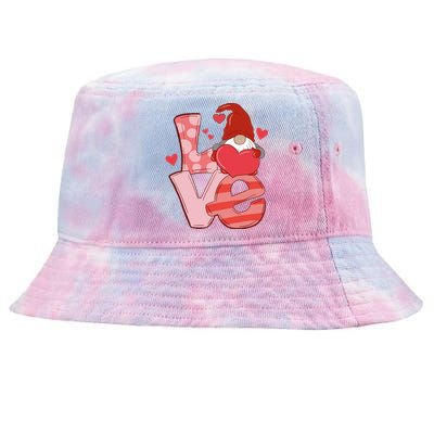 Love Cute Gnome Valentines Day Heart Tie-Dyed Bucket Hat