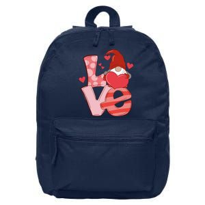 Love Cute Gnome Valentines Day Heart 16 in Basic Backpack