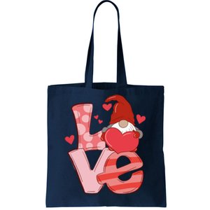 Love Cute Gnome Valentines Day Heart Tote Bag