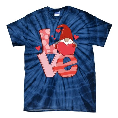 Love Cute Gnome Valentines Day Heart Tie-Dye T-Shirt