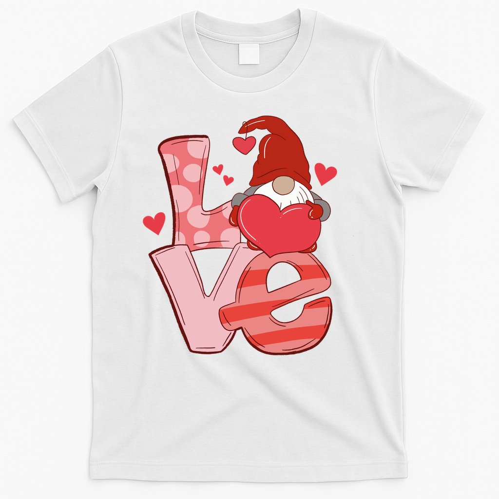 Love Cute Gnome Valentines Day Heart T-Shirt