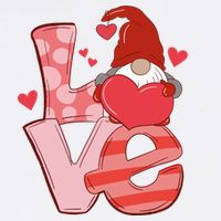 Love Cute Gnome Valentines Day Heart T-Shirt