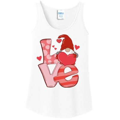 Love Cute Gnome Valentines Day Heart Ladies Essential Tank