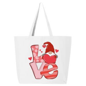 Love Cute Gnome Valentines Day Heart 25L Jumbo Tote