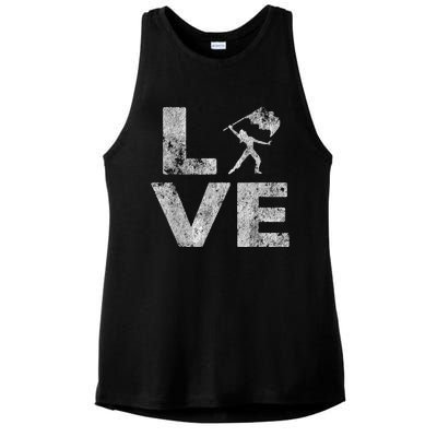 Love Color Guard Winter Guard Distressed Ladies PosiCharge Tri-Blend Wicking Tank