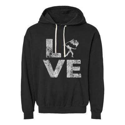 Love Color Guard Winter Guard Distressed Garment-Dyed Fleece Hoodie