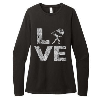 Love Color Guard Winter Guard Distressed Womens CVC Long Sleeve Shirt