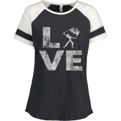 Love Color Guard Winter Guard Distressed Enza Ladies Jersey Colorblock Tee