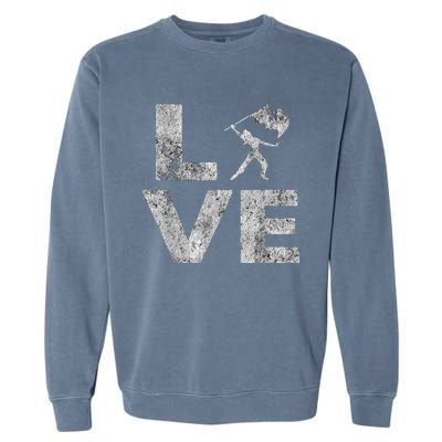 Love Color Guard Winter Guard Distressed Garment-Dyed Sweatshirt