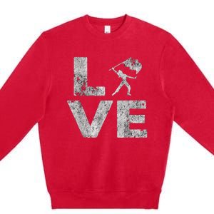 Love Color Guard Winter Guard Distressed Premium Crewneck Sweatshirt